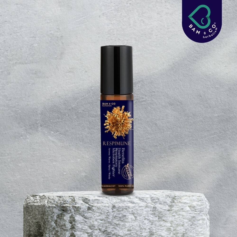 BAM & CO Respimune Therapeutic Essential Oil Roll On – Respiratory & Immunity 10ml